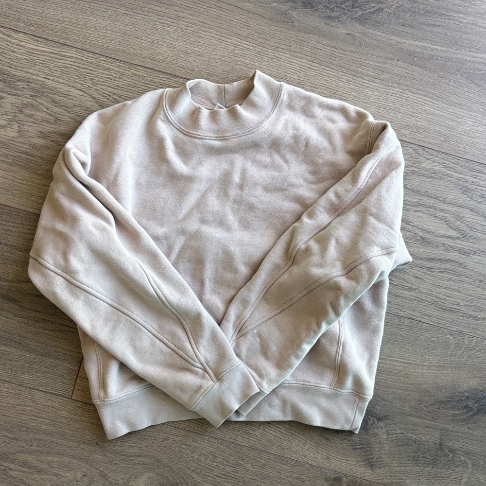 Uniqlo Women's Cream Funnel Neck Sweatshirt